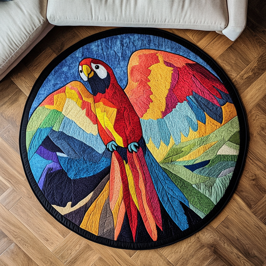 Feathered Charm Quilted Round Mat NCU0DK4708