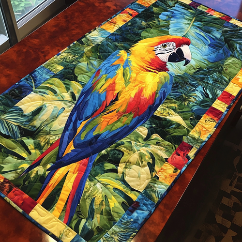 Feathered Charm Quilted Table Runner NCU0DK6891