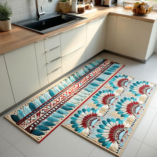 Feathered Crown Kitchen Area Rug NCU0TD1433