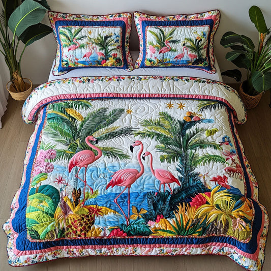 Feathered Dancer 3-Piece Quilted Bedding Set NCU0NT2523