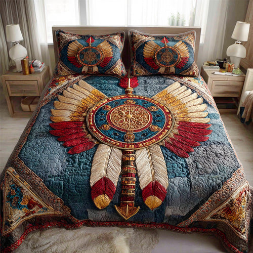 Feathered Dream 3-Piece Quilted Bedding Set NCU0TD1030