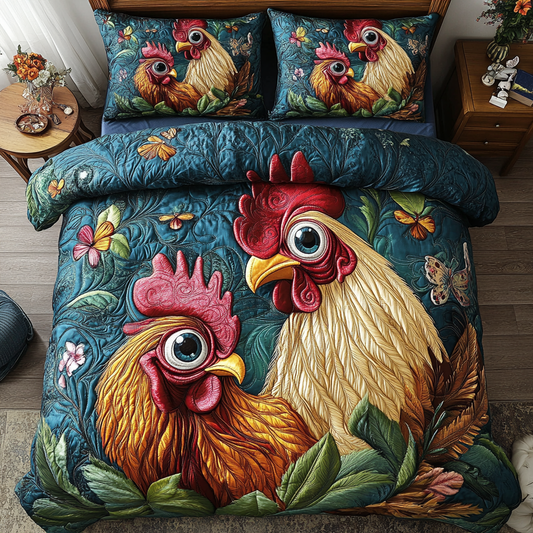 Feathered Dream 3-Piece Quilted Bedding Set NCU0VH3590
