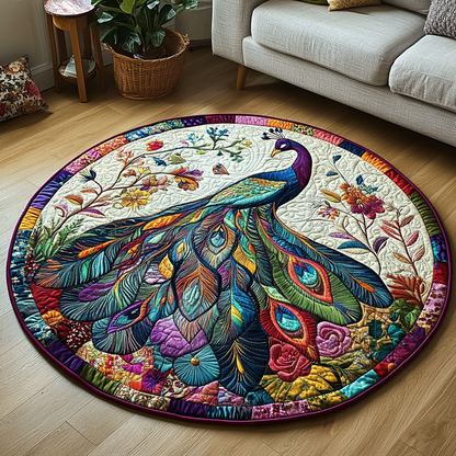 Feathered Elegance Quilted Round Mat NCU0VL1375