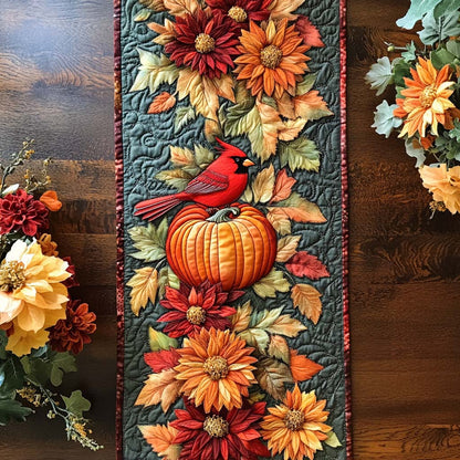 Feathered Fall Path Quilted Table Runner NCU0NT8777