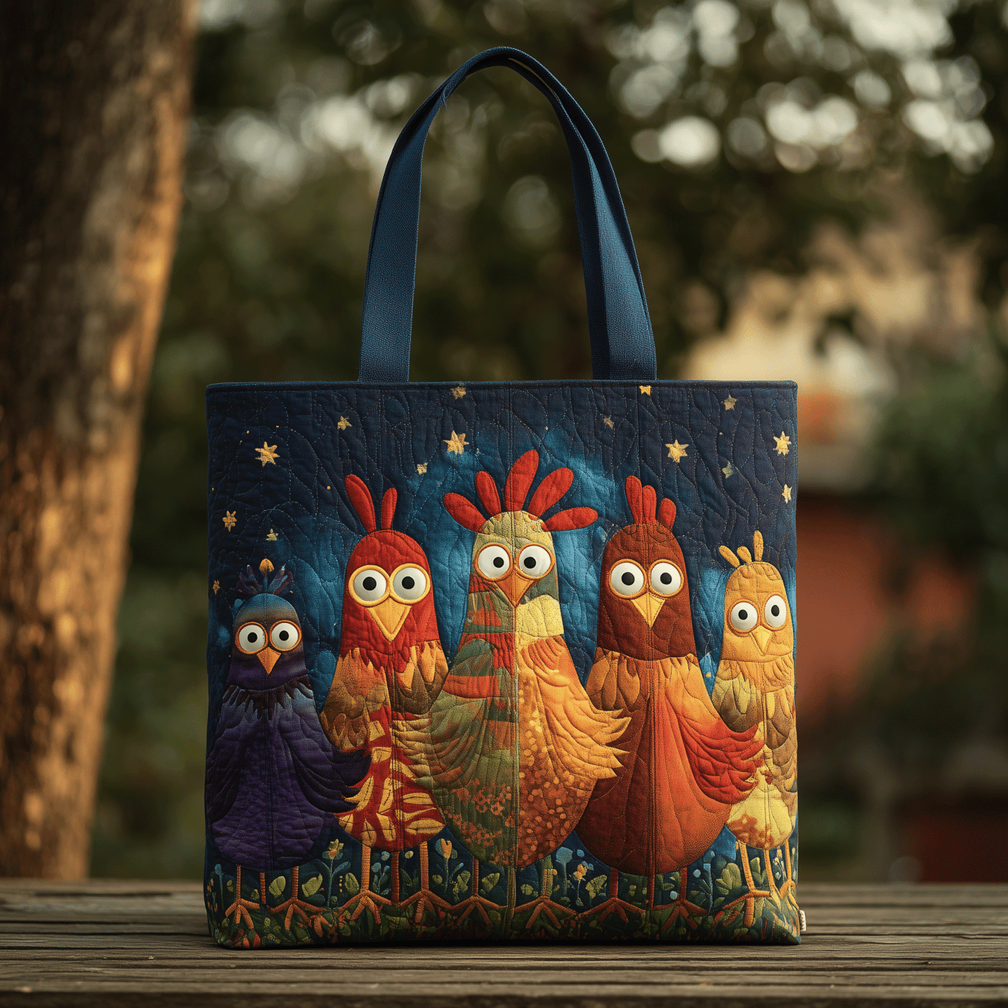 Feathered Fancy Quilted Tote Bag NCU0TH2728