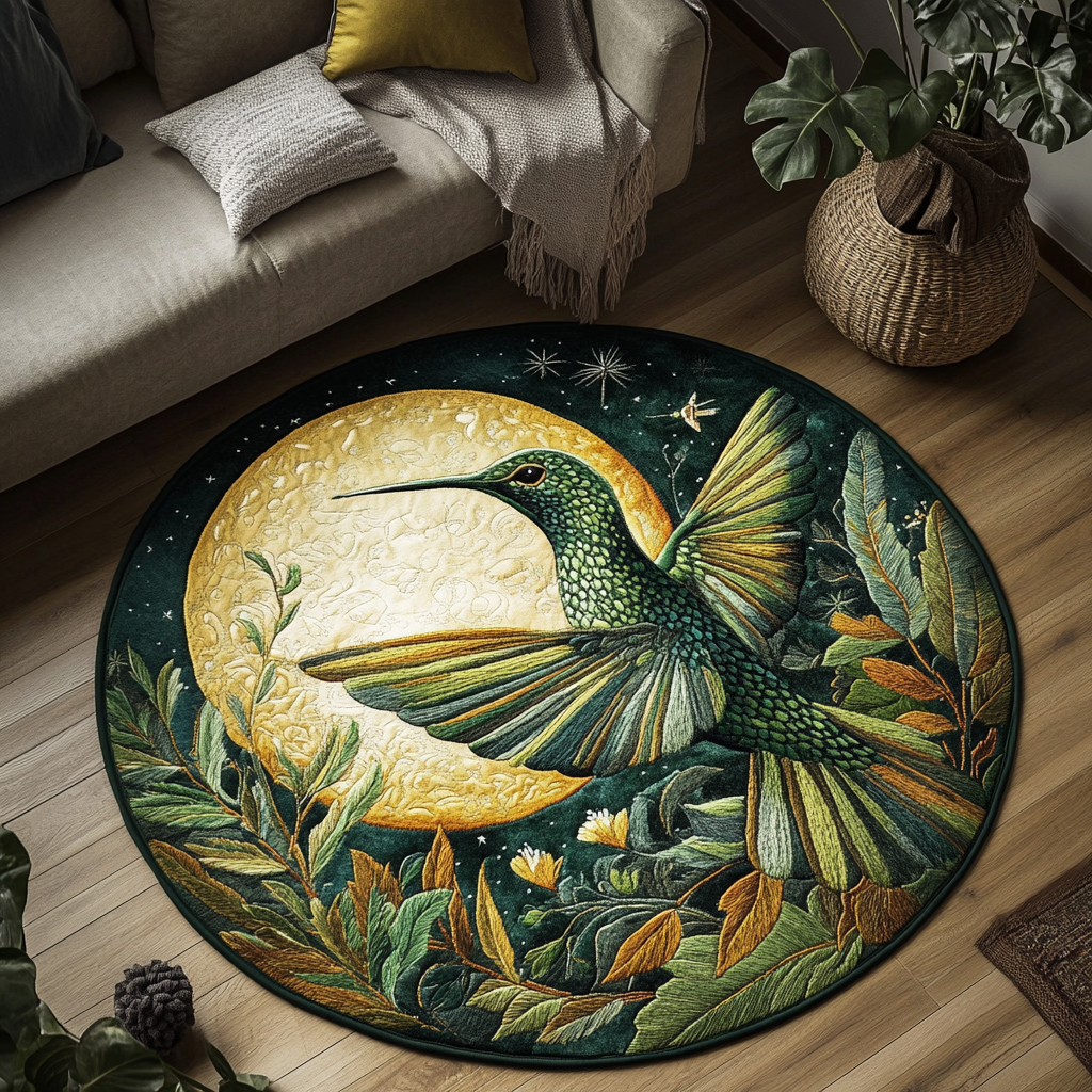 Feathered Flight Quilted Round Mat NCU0DK6675