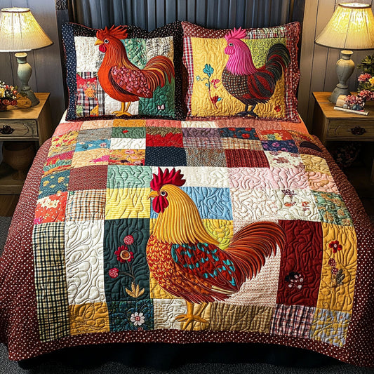 Feathered Flock 3-Piece Quilted Bedding Set NCU0PT7428