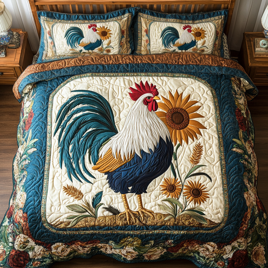 Feathered Flock 3-Piece Quilted Bedding Set NCU0VH4295