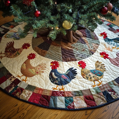 Feathered Gatherings Quilted Christmas Tree Skirt NCU0PT2273