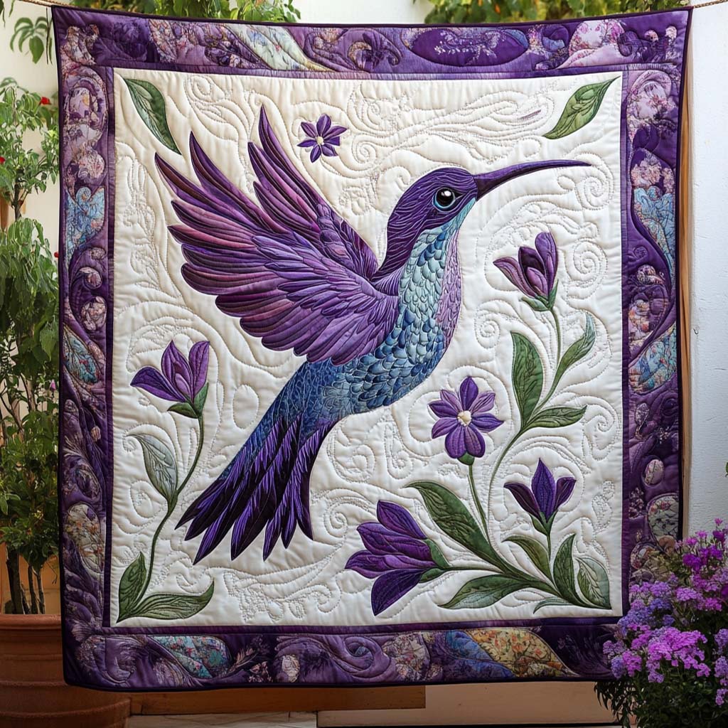 Feathered Grace Quilted Blanket NCU0NT7686