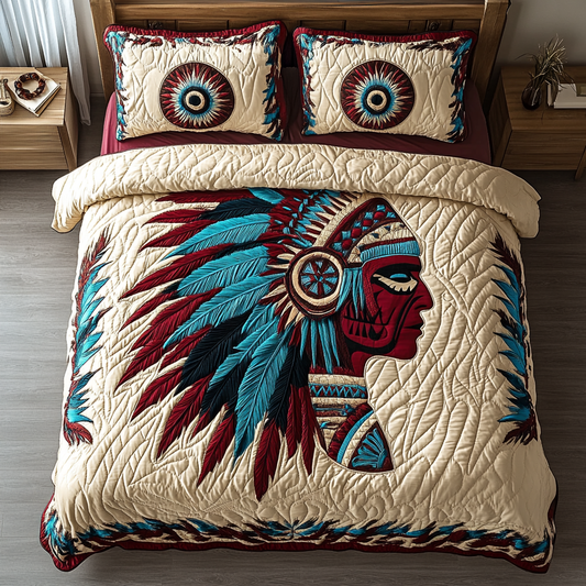 Feathered Legacy 3-Piece Quilted Bedding Set NCU0DK3602