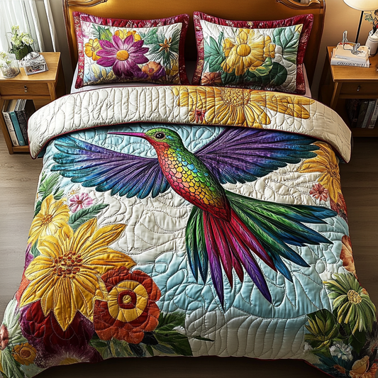 Feathered Majesty 3-Piece Quilted Bedding Set NCU0VL2141