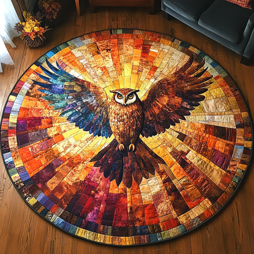 Feathered Oracle Quilted Round Mat NCU0DV3322