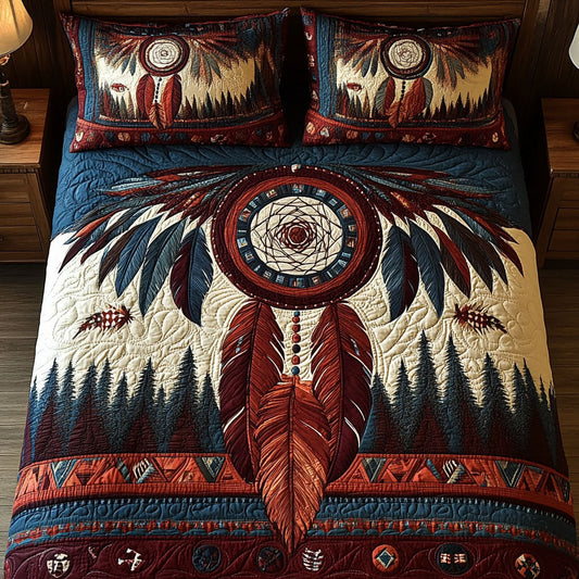 Feathered Path 3-Piece Quilted Bedding Set NCU0PT7385