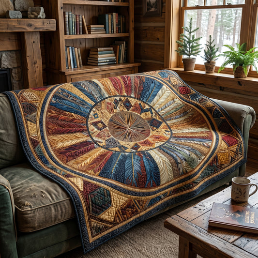 Feathered Pathways Quilted Blanket NCU0PT7439