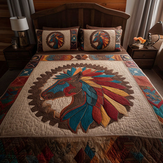 Feathered Pride 3-Piece Quilted Bedding Set NCU0TV043