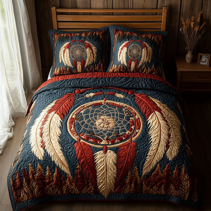 Feathered Snare 3-Piece Quilted Bedding Set NCU0PT7388
