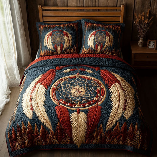 Feathered Snare 3-Piece Quilted Bedding Set NCU0PT7388
