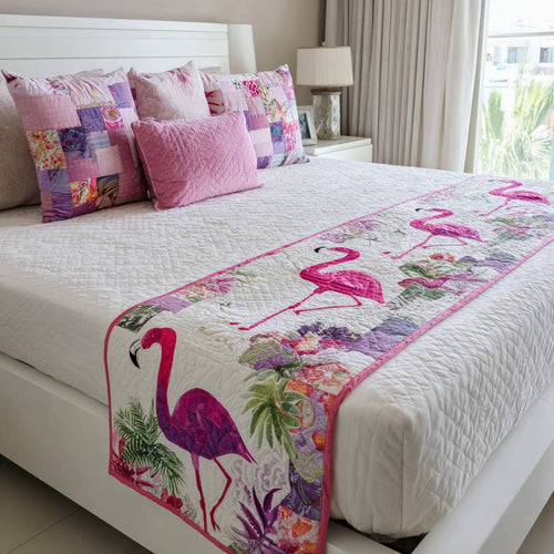 Feathered Tropics Quilted Bed Runner NCU0PT8490