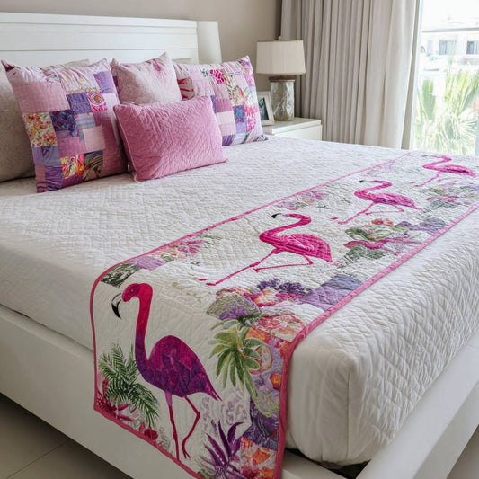 Feathered Tropics Quilted Bed Runner NCU0PT8490
