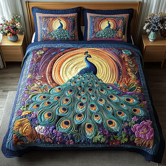 Feathers of Elegance 3-Piece Quilted Bedding Set NCU0DV3329