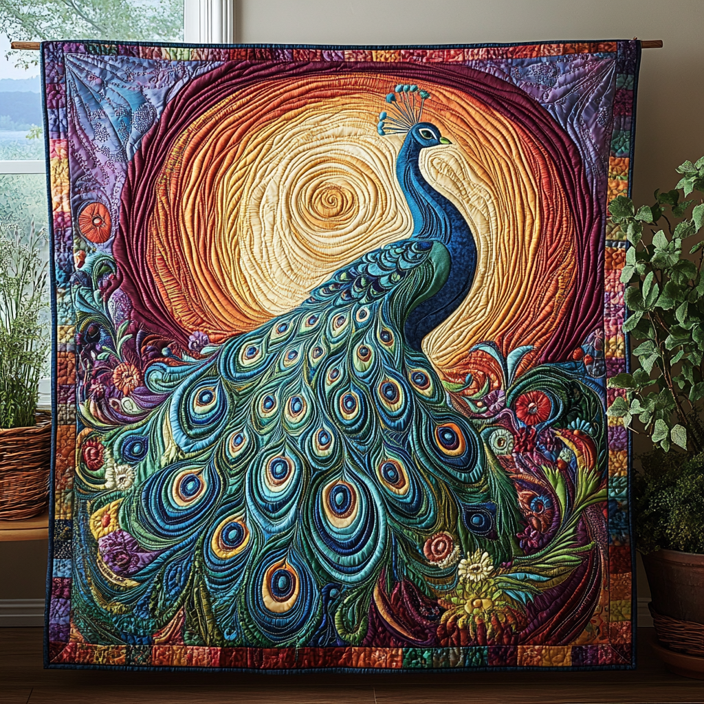 Feathers of Elegance Quilted Blanket NCU0DV3368