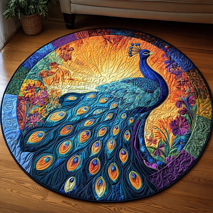 Feathers of Elegance Quilted Round Mat NCU0DV3373