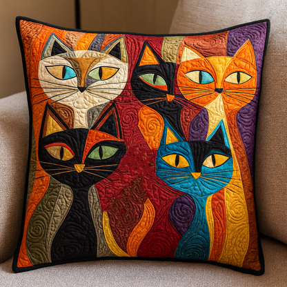 Feline Frolic Quilted Pillow Case NCU0NT9191