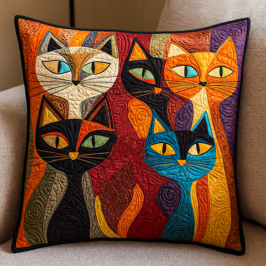 Feline Frolic Quilted Pillow Case NCU0NT9191