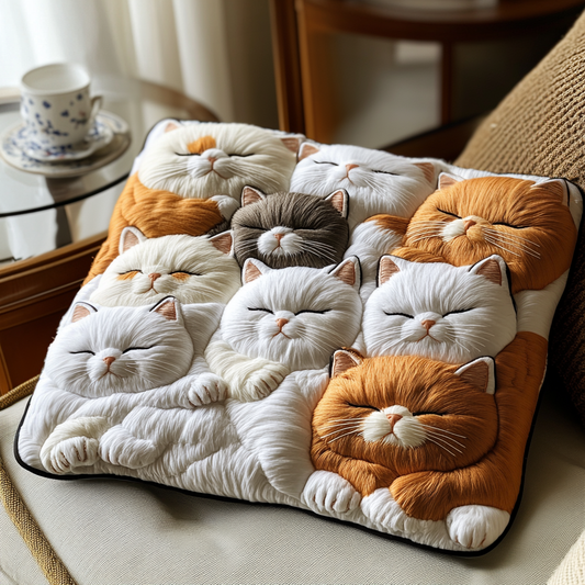 Feline Siesta Quilted Bedding Pillow Case NCU0PT3867