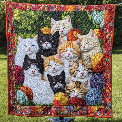 Feline Dreamland Quilted Blanket NCU0PT1241