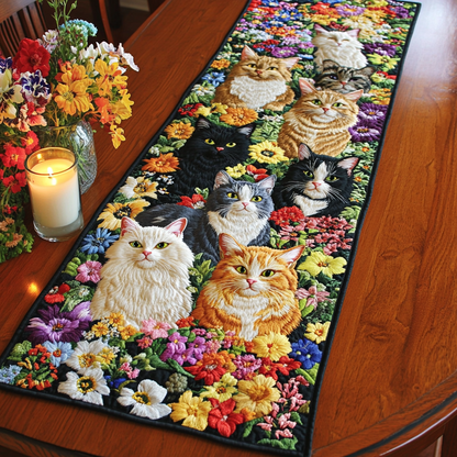 Feline Fiesta Quilted Table Runner NCU0VH4366