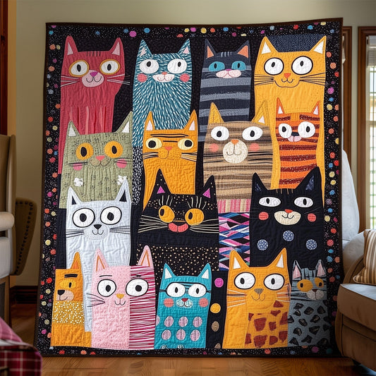 Feline Friends Forever Quilted Blanket NCU0TH1520