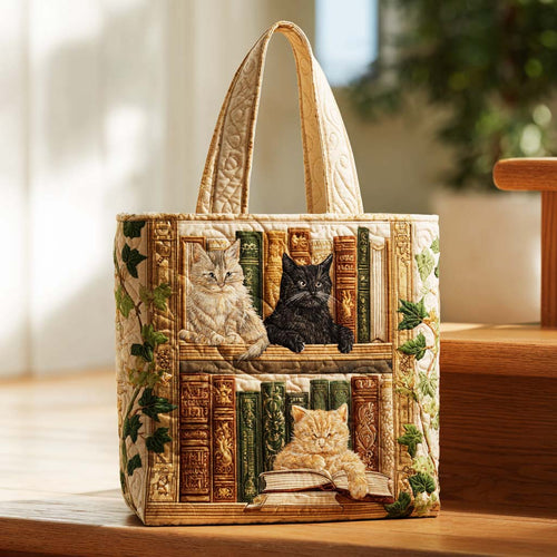 Feline Story Quilted Tote Bag NCU0TD175