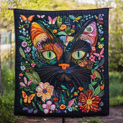 Feline Whisper Quilted Blanket NCU0DK4701