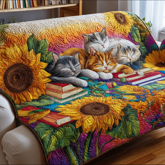 Feline Wisdom Quilted Sofa Cover NCU0PT9936