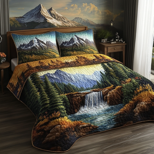 Fern Shade 3-Piece Quilted Bedding Set NCU0VL2349