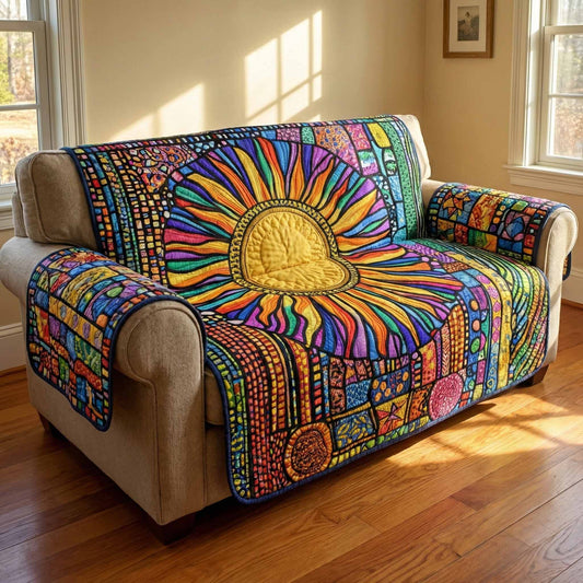 Festival Sun Quilted Sofa Cover NCU0XD2455