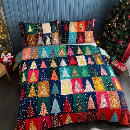 Festival of Trees 3-Piece Quilted Bedding Set NCU0XD566