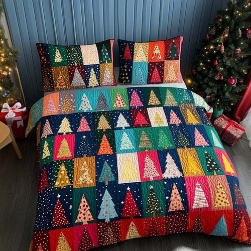 Festival of Trees 3-Piece Quilted Bedding Set NCU0XD566