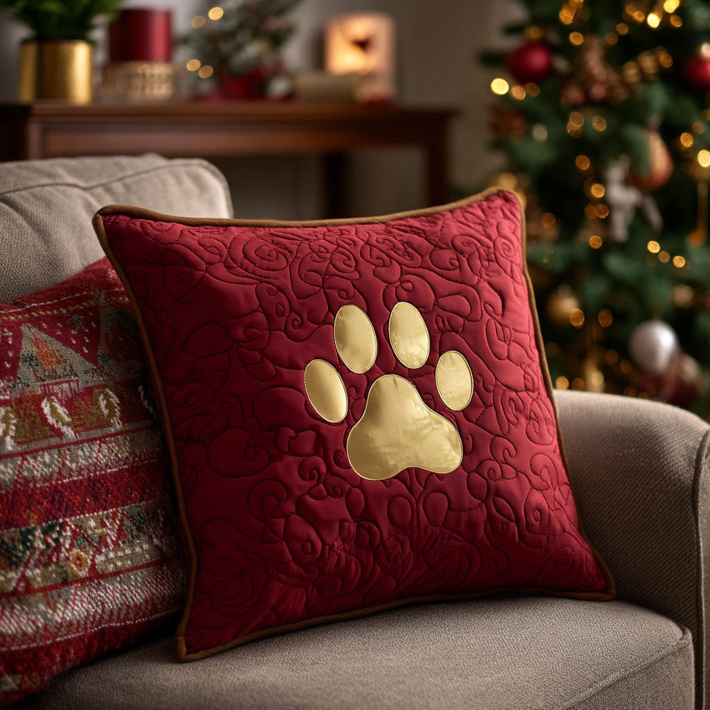Festive Paw Quilted Pillow Case NCU0TV1196