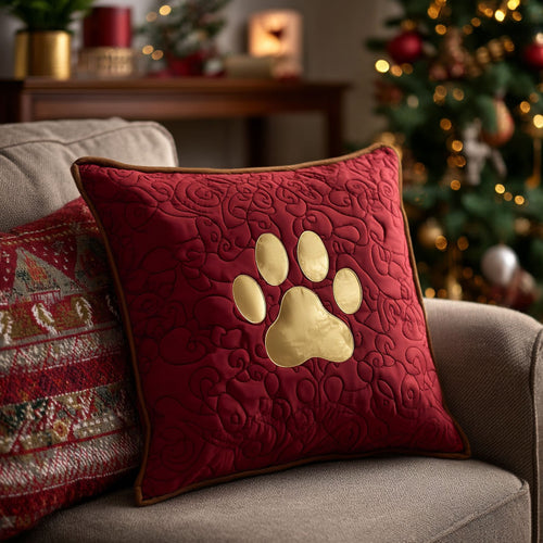 Festive Paw Quilted Pillow Case NCU0TV1196
