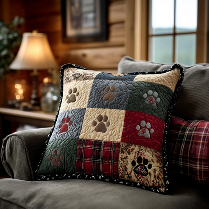 Festive Paw Quilted Pillow Case NCU0TV872