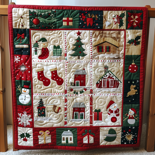 Festive Village Quilted Blanket NCU0NT091