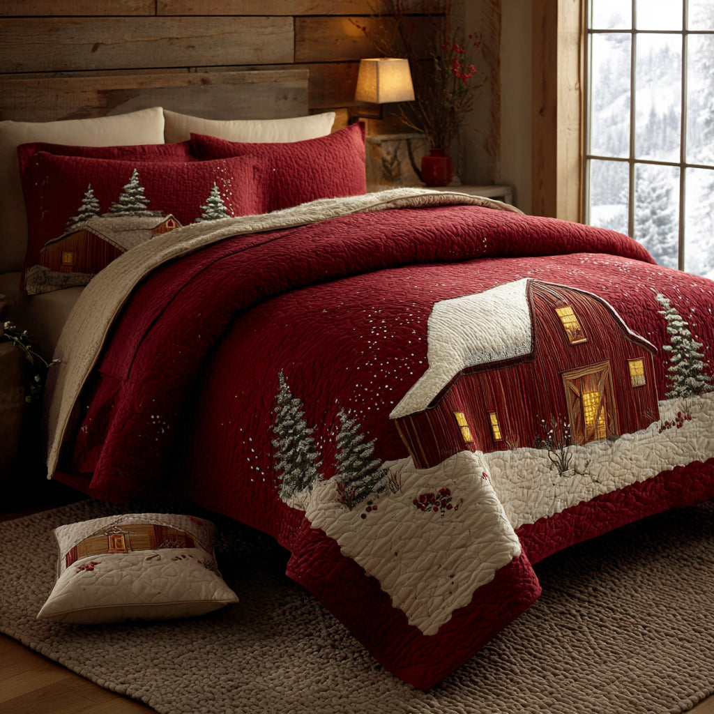Festive Barn 3-Piece Quilted Bedding Set NCU0DV8804