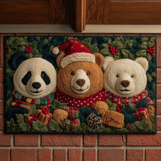 Festive Bear Trio Doormat NCU0HH897