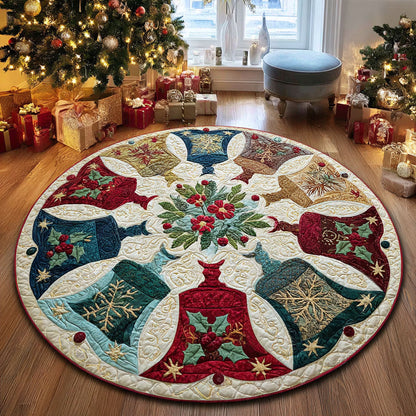 Festive Bells Quilted Round Mat NCU0TV424