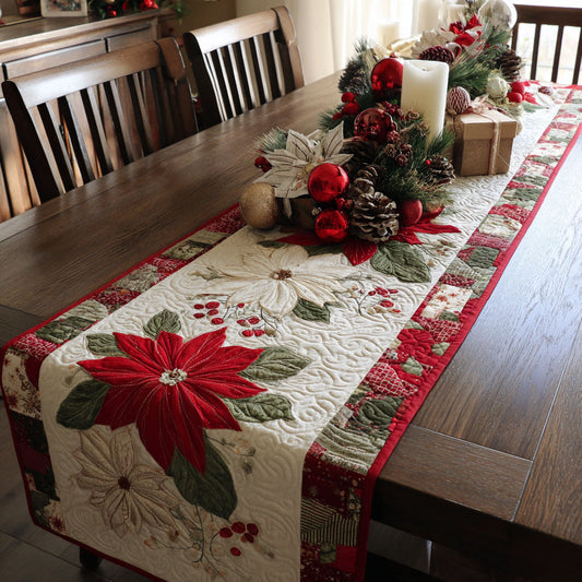 Festive Bloom Quilted Table Runner NCU0TV227