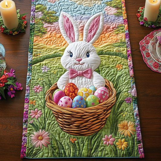 Festive Bloom Quilted Table Runner NCU0VH3352