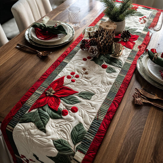 Festive Branch Magic Quilted Table Runner NCU0PT9956